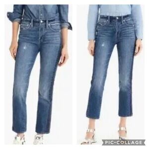 J.Crew Vintage Straight Two-Tone Stretch Jeans Size 31T Blue J7292 tall